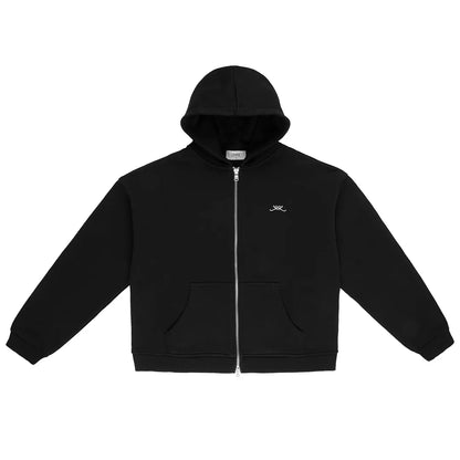 Initial Pin Zip Hoodie
