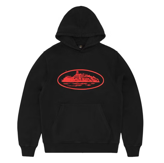 Corteiz hoodie alcatraz Black/Red