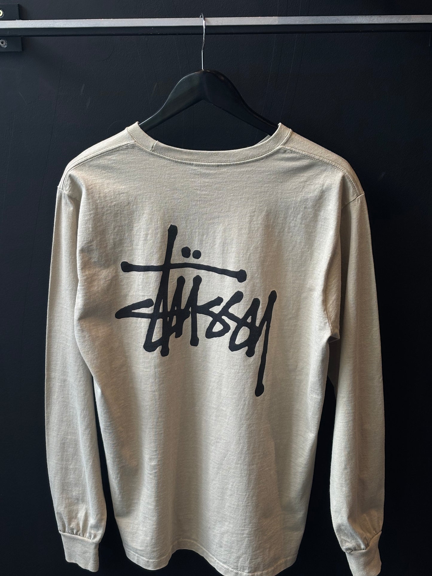 Stüssy Raglan Thermal L/S Crew Bone