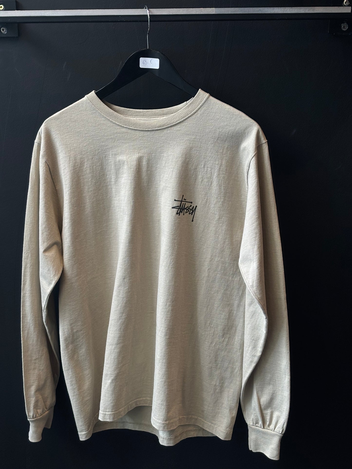 Stüssy Raglan Thermal L/S Crew Bone