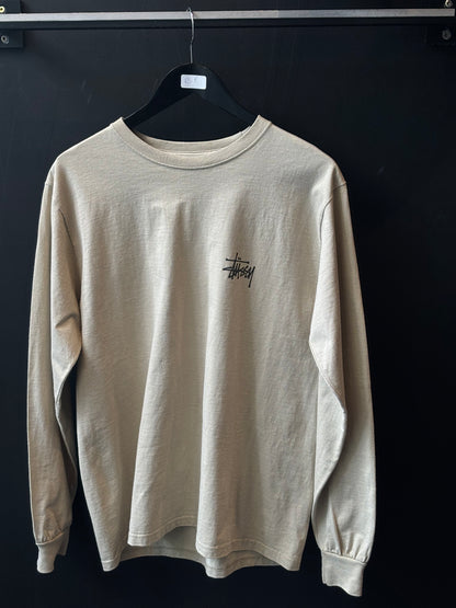 Stüssy Raglan Thermal L/S Crew Bone