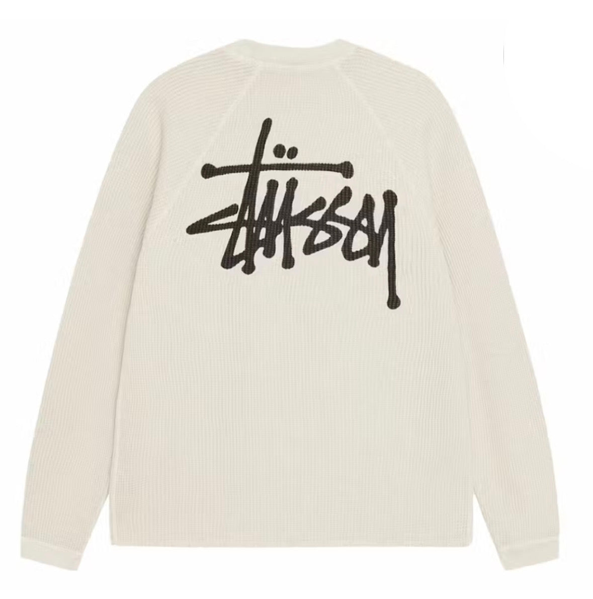Stüssy Raglan Thermal L/S Crew Bone