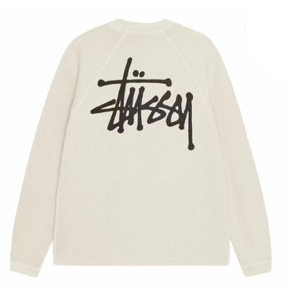 Stüssy Raglan Thermal L/S Crew Bone