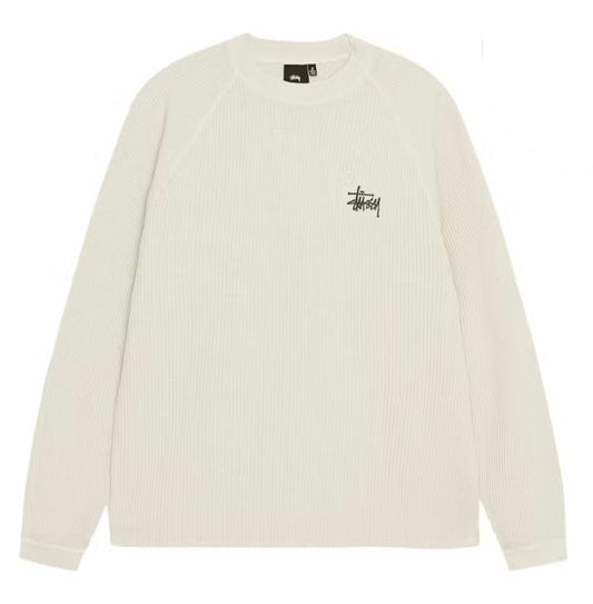 Stüssy Raglan Thermal L/S Crew Bone