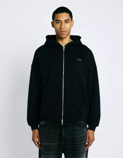Initial Pin Zip Hoodie