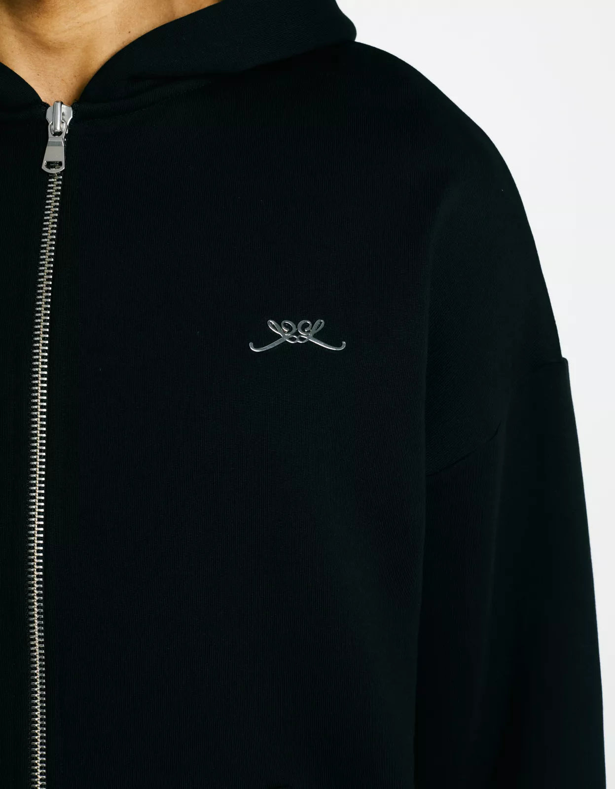 Initial Pin Zip Hoodie