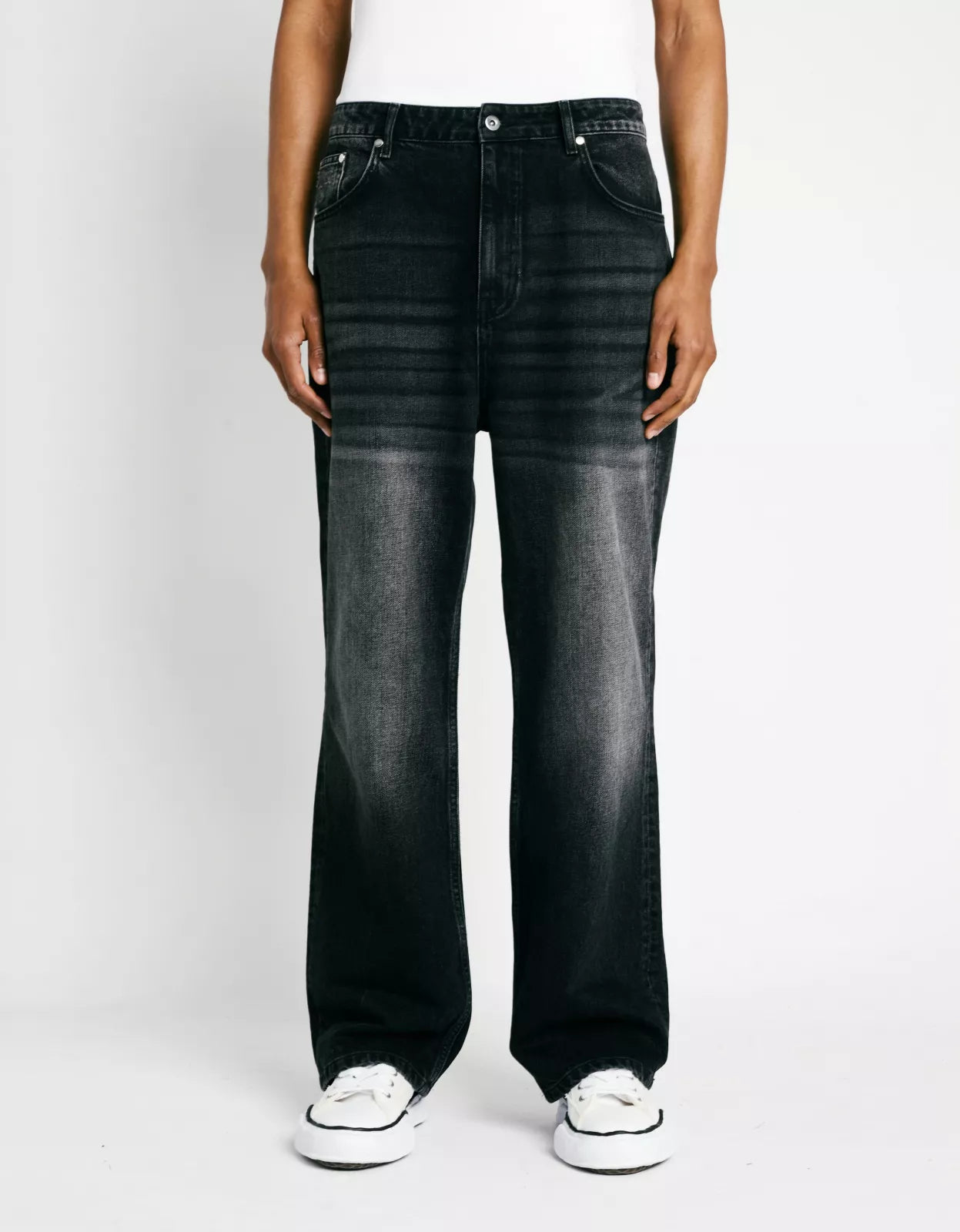 Double Pocket Jeans- Washed Black