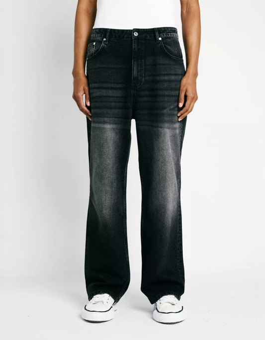 Double Pocket Jeans- Washed Black